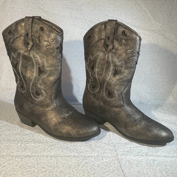 Jessica Simpson Western Boots "Starlet" in Pewter, size 2 (4 US) (334) - Picture 2 of 5